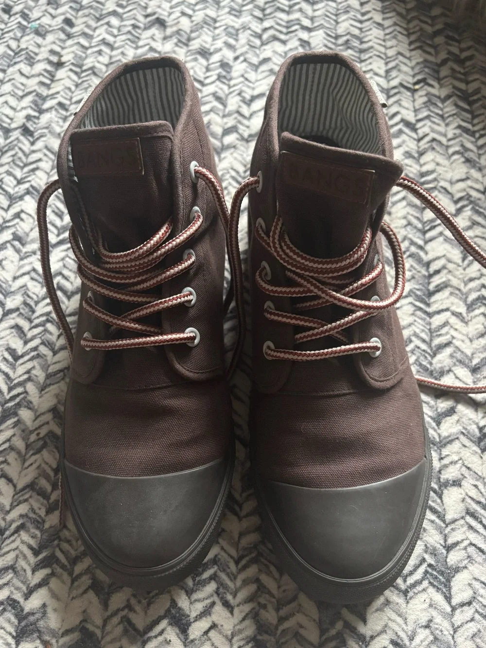 Bangs Classic Brown High Tops Shoes Women’s 9 Men’s 7.5 Fall Vintage Style